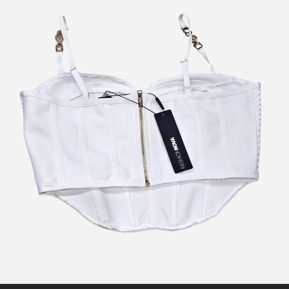 Fashion Nova Elegant White Bodysuit